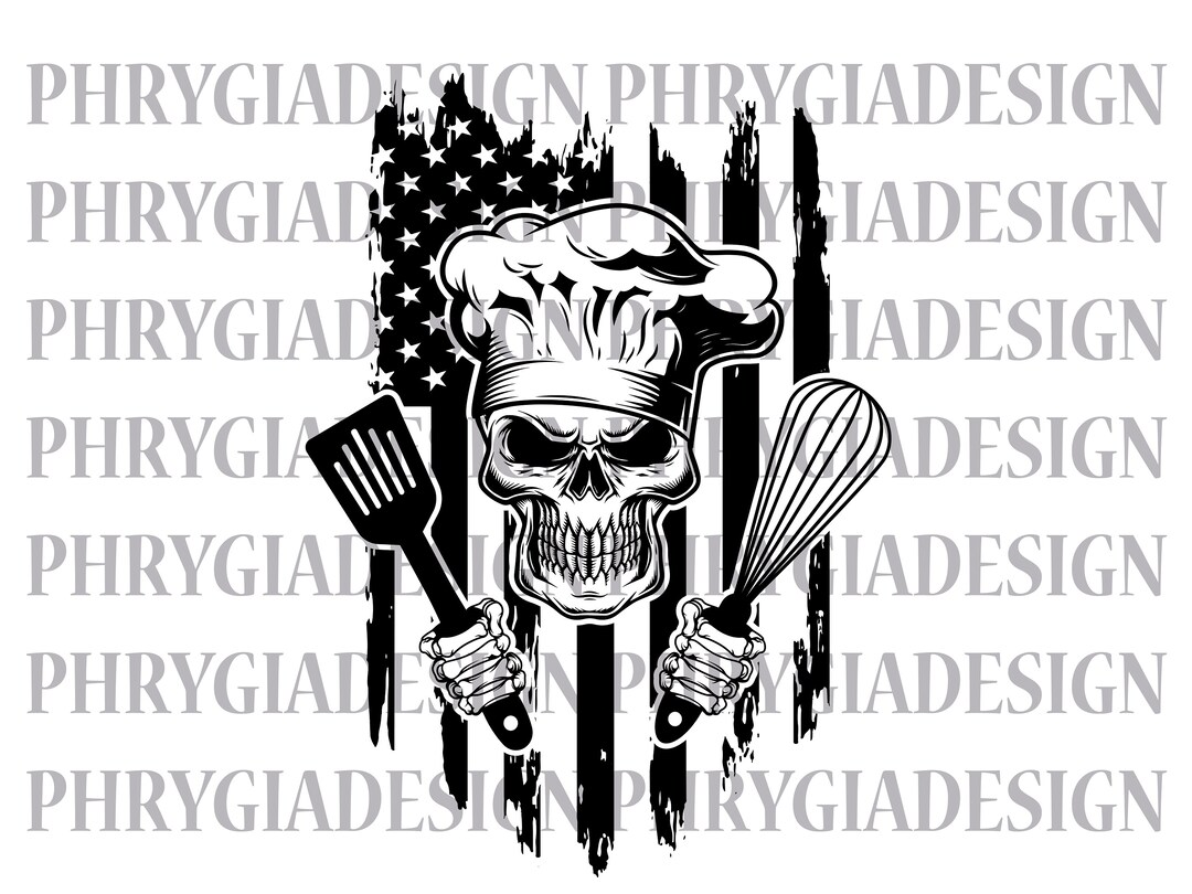 US Chef Skull Svg Master Chef Svg Chef Svg Chef Skull - Etsy