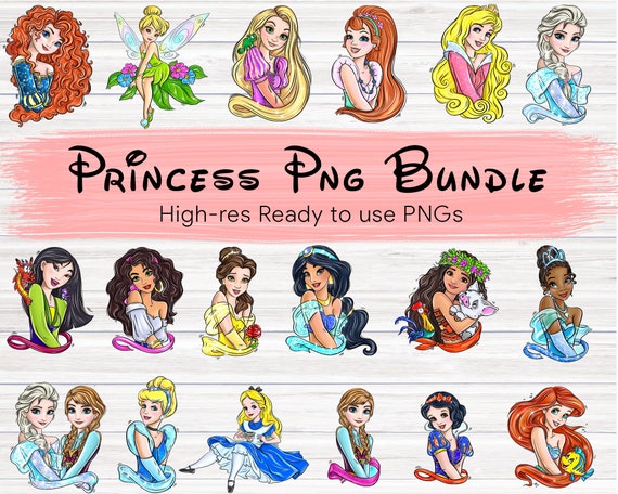 18 Princess PNG BUNDLE Wraps 18 Illustration Design High - Etsy