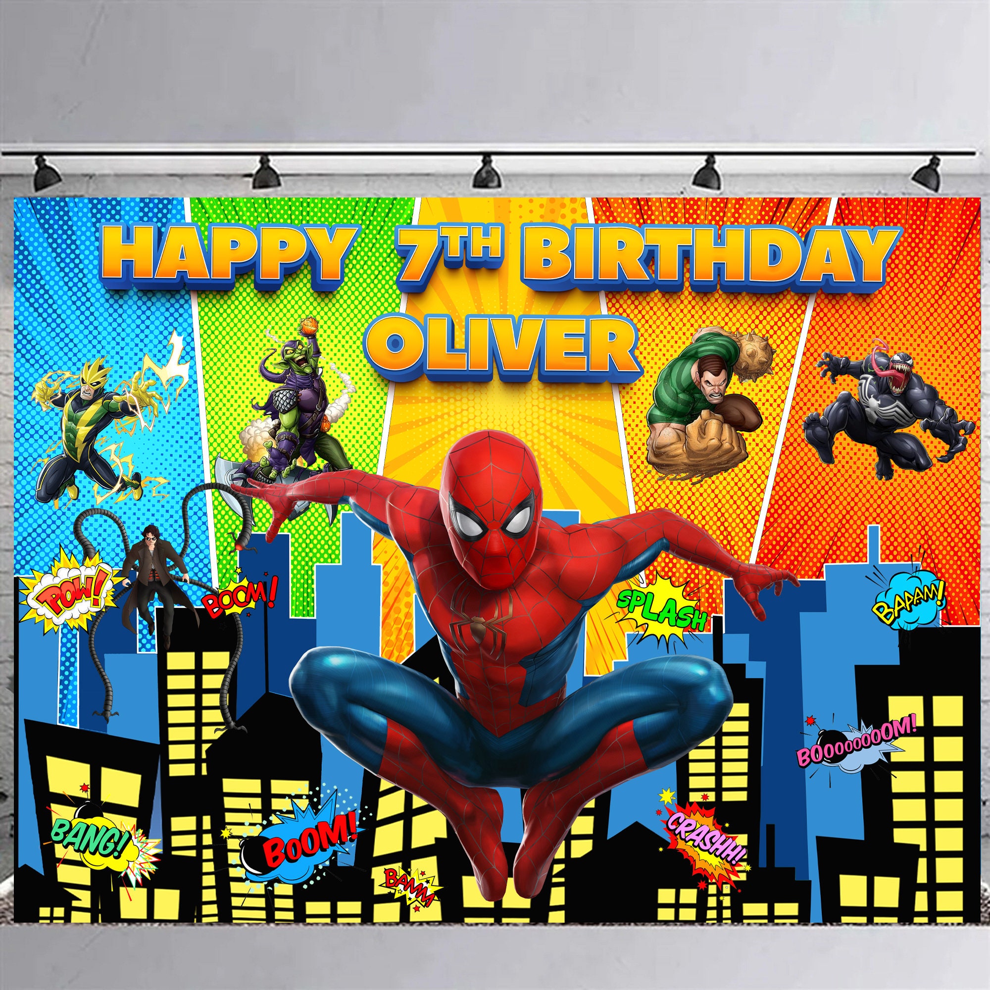 Spiderman Party Backdrop Kids Spiderman Backdropspiderman - Etsy Australia