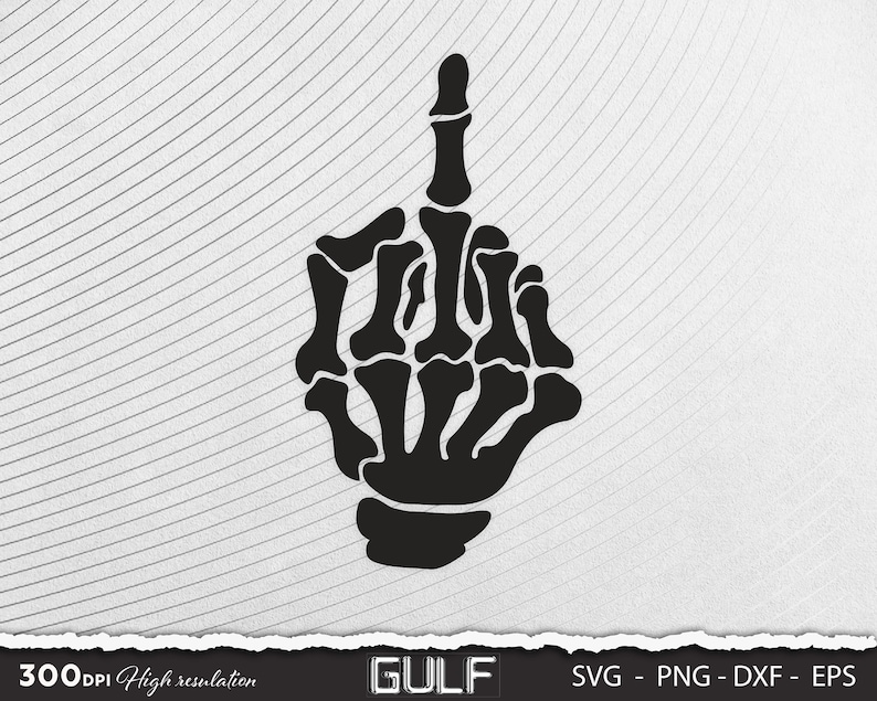 Skeleton Middle Finger SVG Cut File Middle Finger SVG - Etsy Sweden