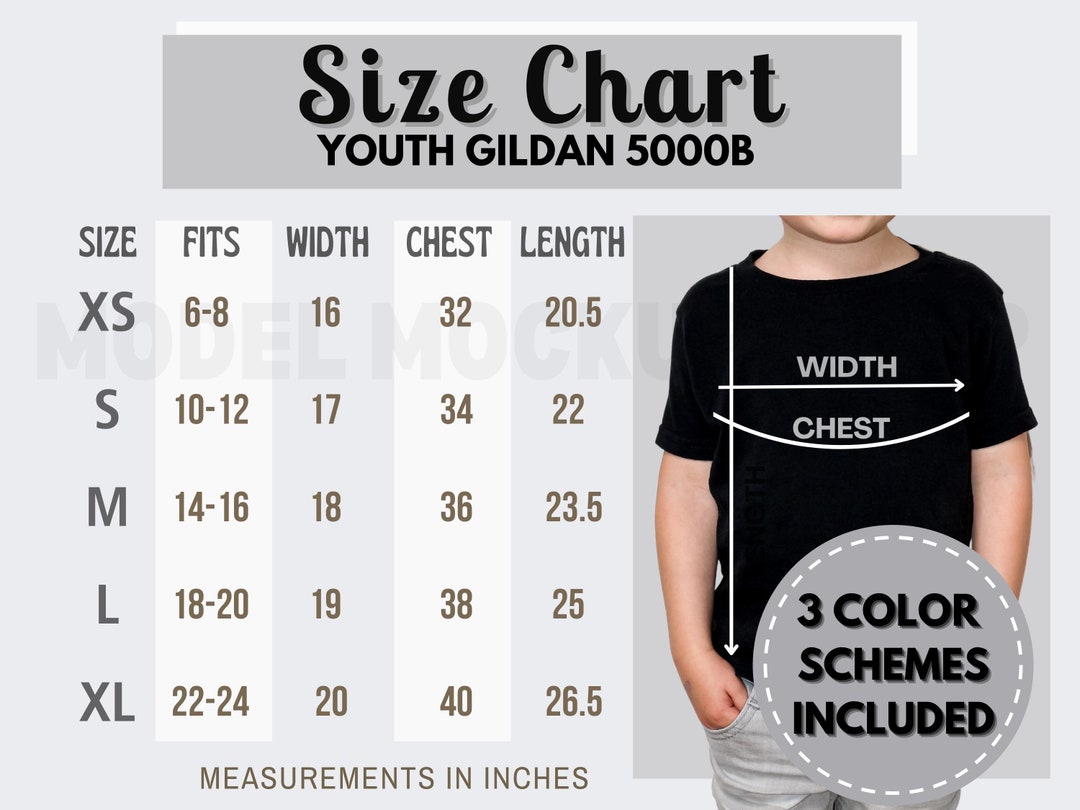 Gildan 5000b Size Chart