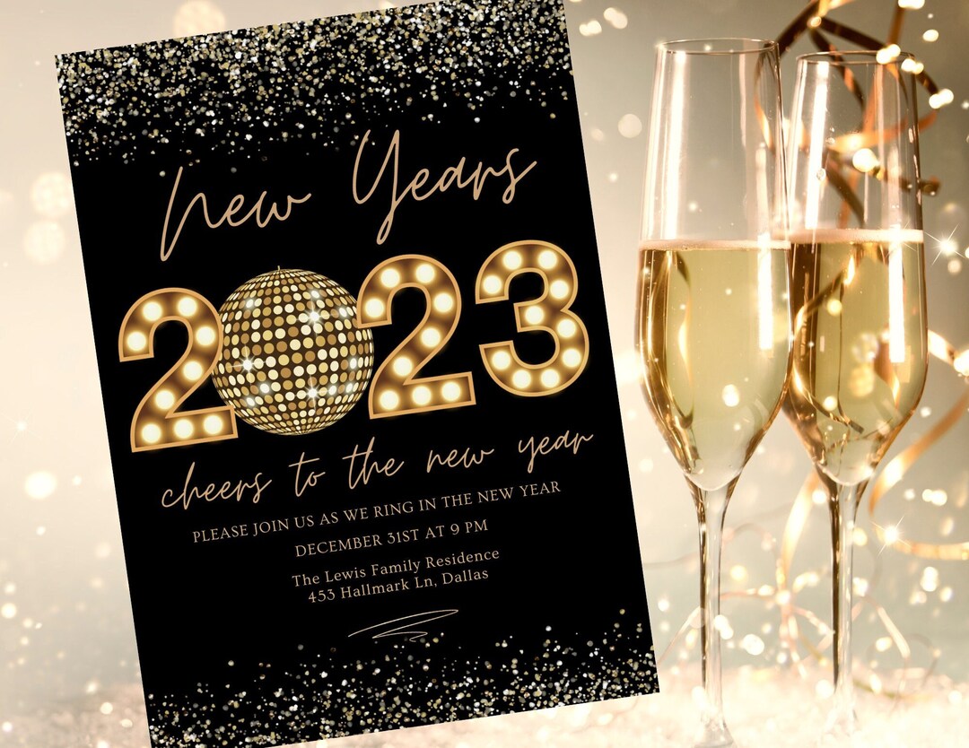 Editable New Years Eve Party Party Invitation. 2023 New Years - Etsy