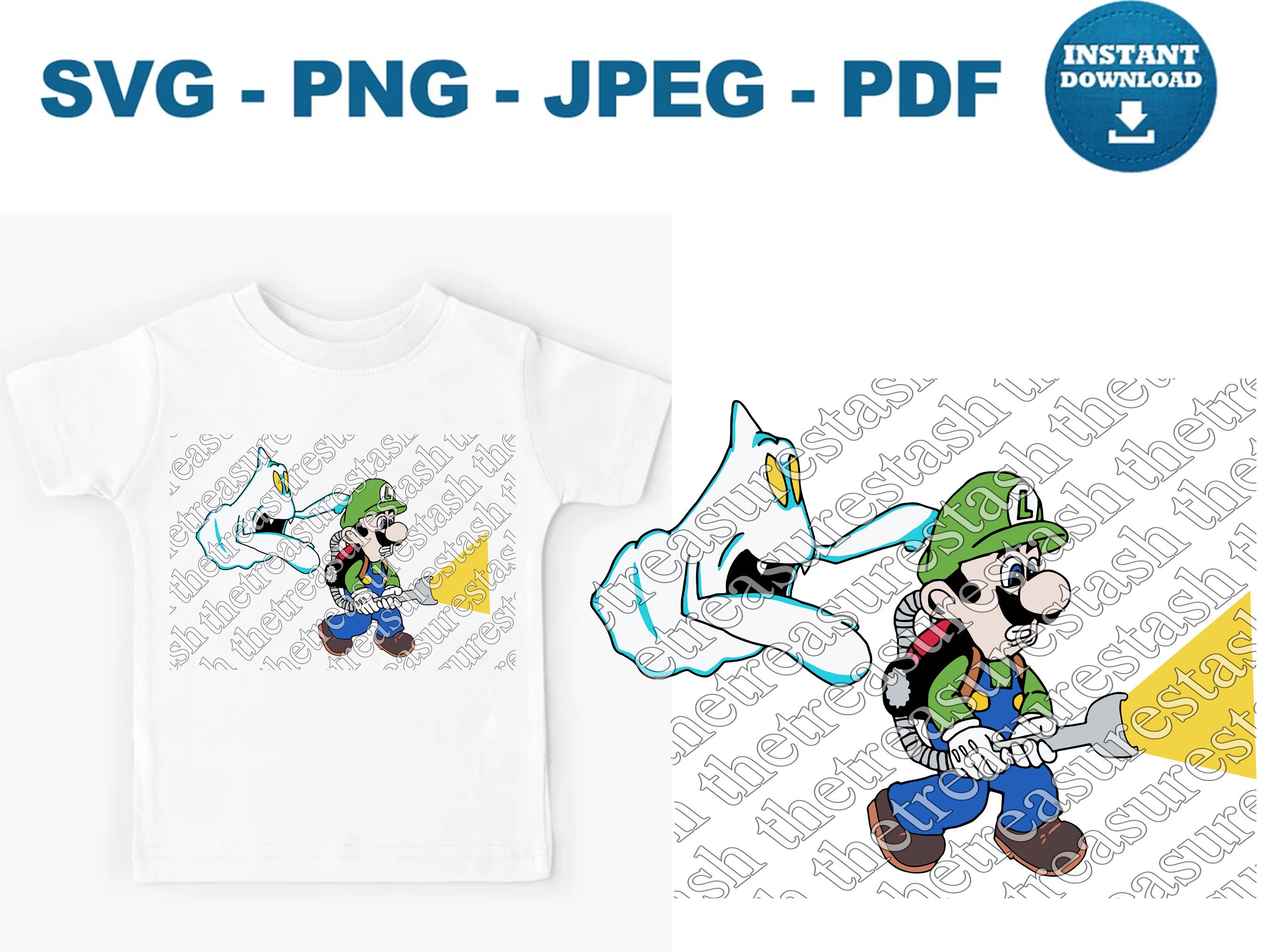 Luigi's Mansion Ghost SVG Luigi PNG Luigi JPEG Luigi Pdf - Etsy Finland