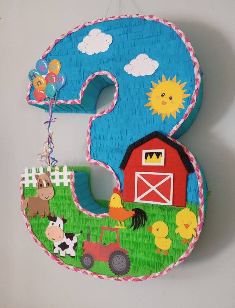 LA GRANJA PIÑATA Para Fiesta De Cumpleaños - Etsy