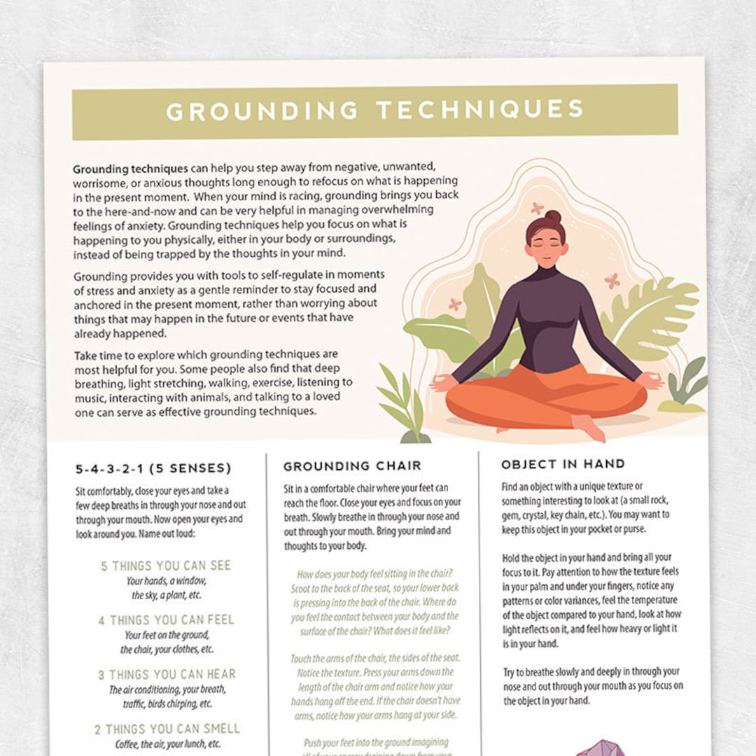 Printable Resource Grounding Techniques - Etsy