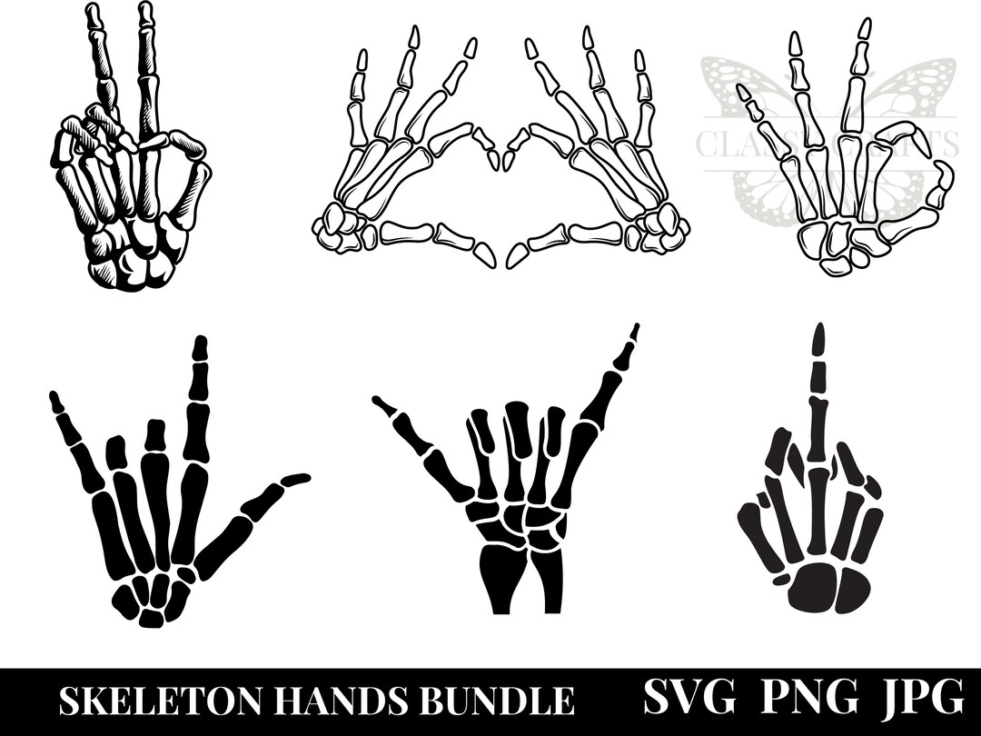 Skeleton Hands Svg Skeleton Svg Skull Skeleton Hand - Etsy