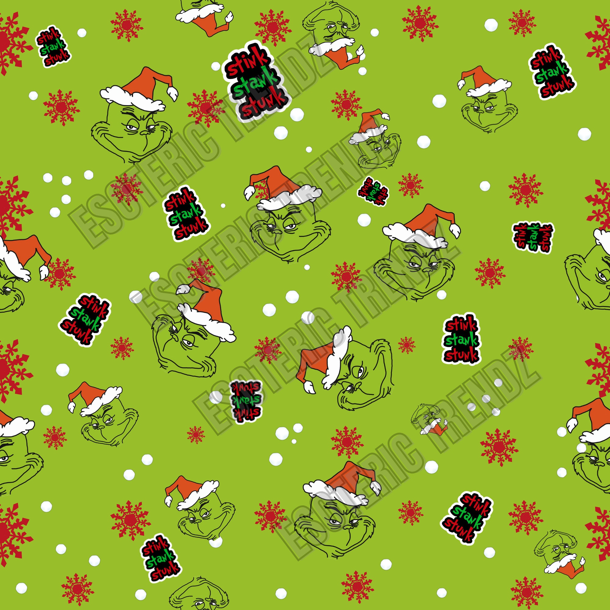 Grinch Digital Paper , Grinch Seamless File, Christmas Digital paper ...