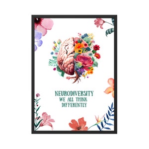 Neurodiversity Digital Poster We All Think Differently Print - Etsy