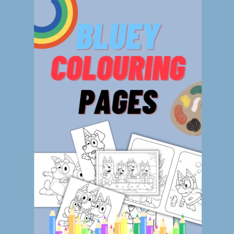 Bluey colouring pages / bluey activity book/ instant printable - Etsy ...