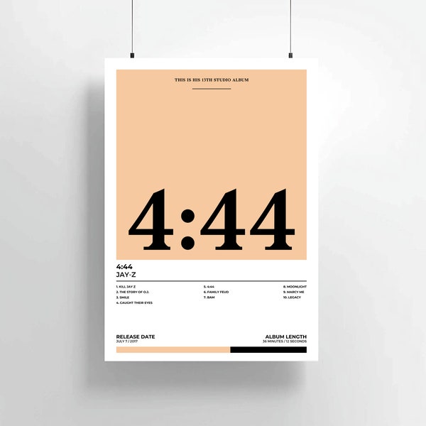 Jay Z 444 Album Poster - Etsy