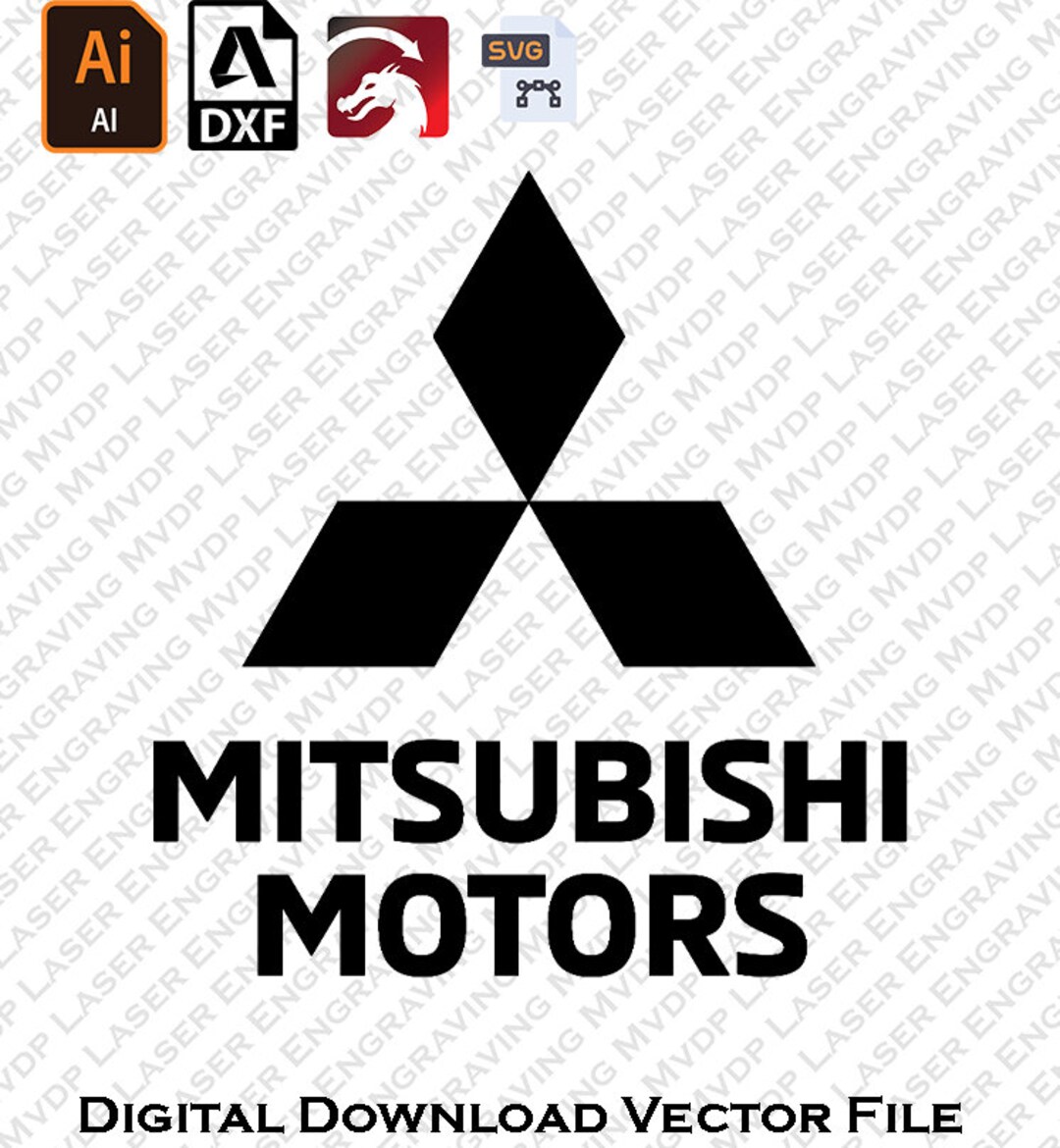 Mitsu Logo Laser Cut .SVG , .AI , .DXF , Lightburn , Bishi Design ...