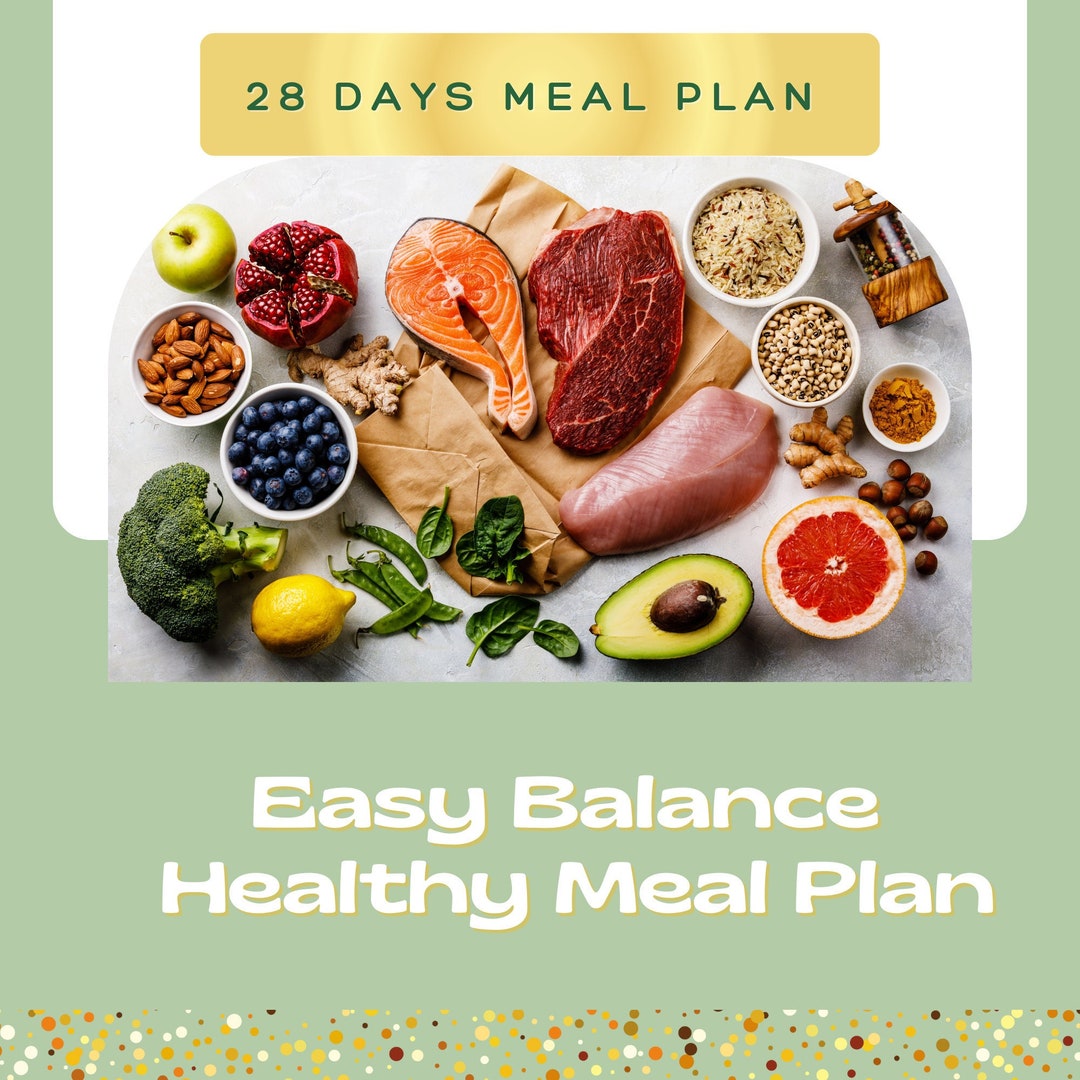 Easy Balanced Healthy Meal Plan - Etsy