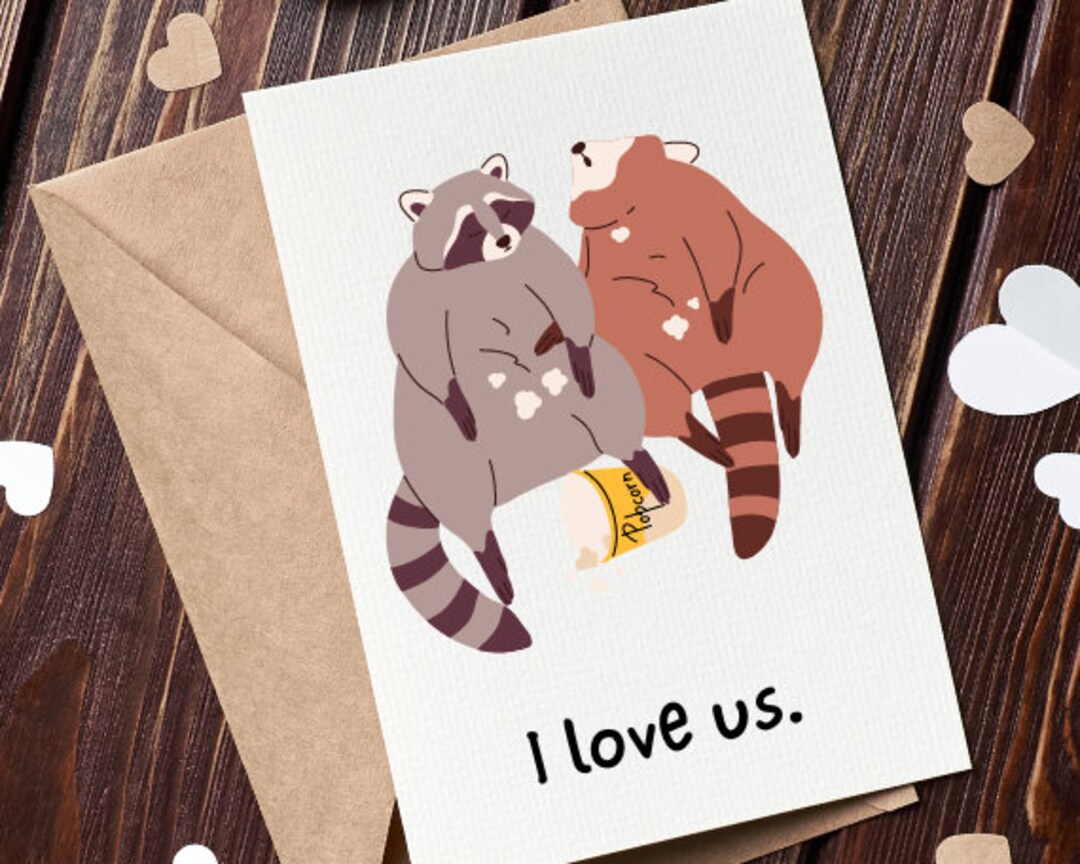 PRINTABLE Anniversary Card, Digital Download Valentine's Day Card, Cute ...