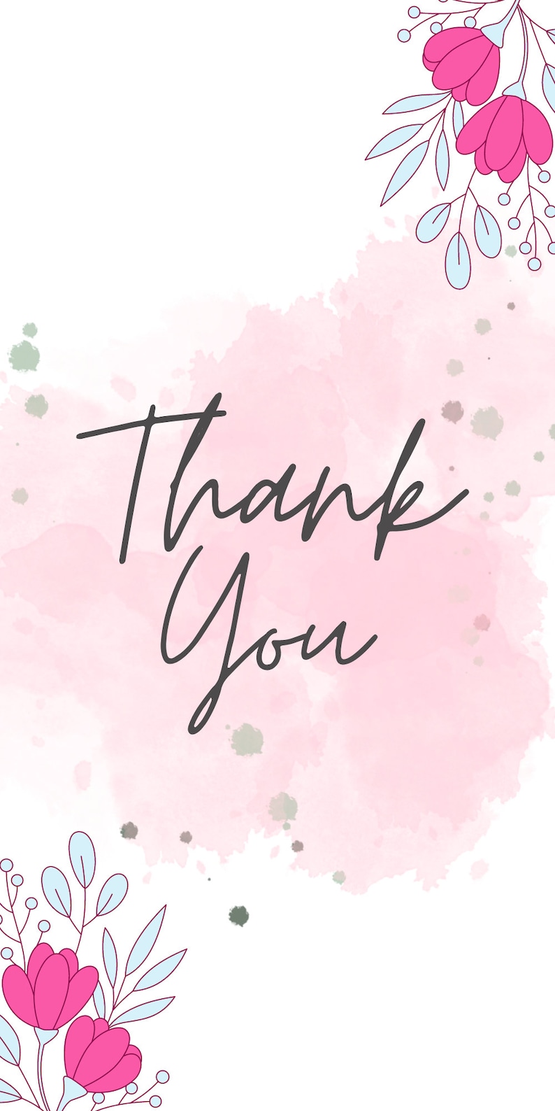 Thank You Printable Cards - Etsy