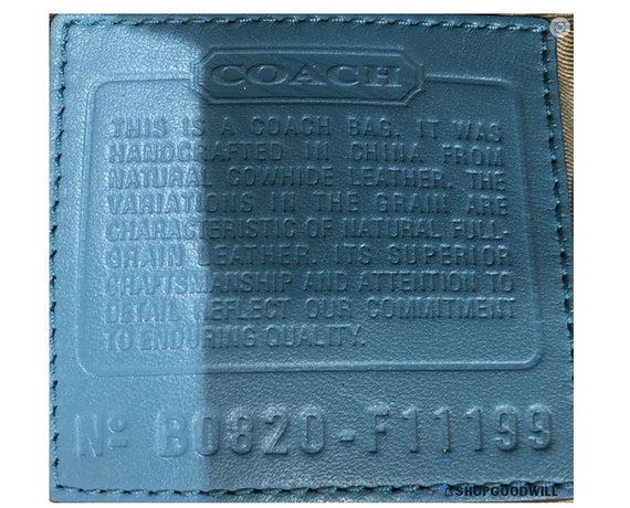 Coach Authentic Teal Leather Handbag - image 7