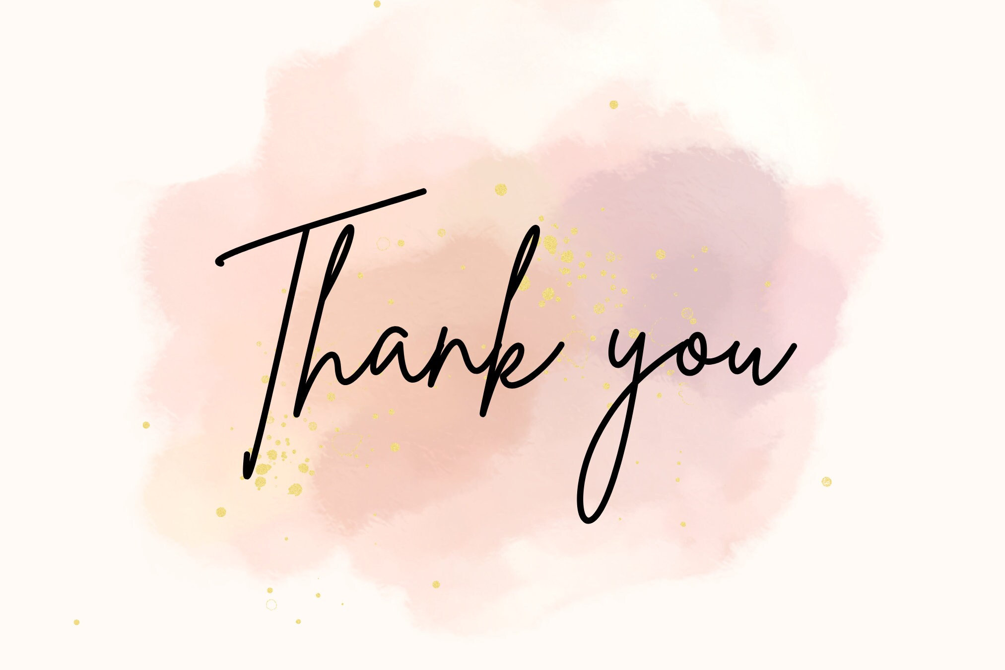 Watercolor Thank You Digital Download - Etsy