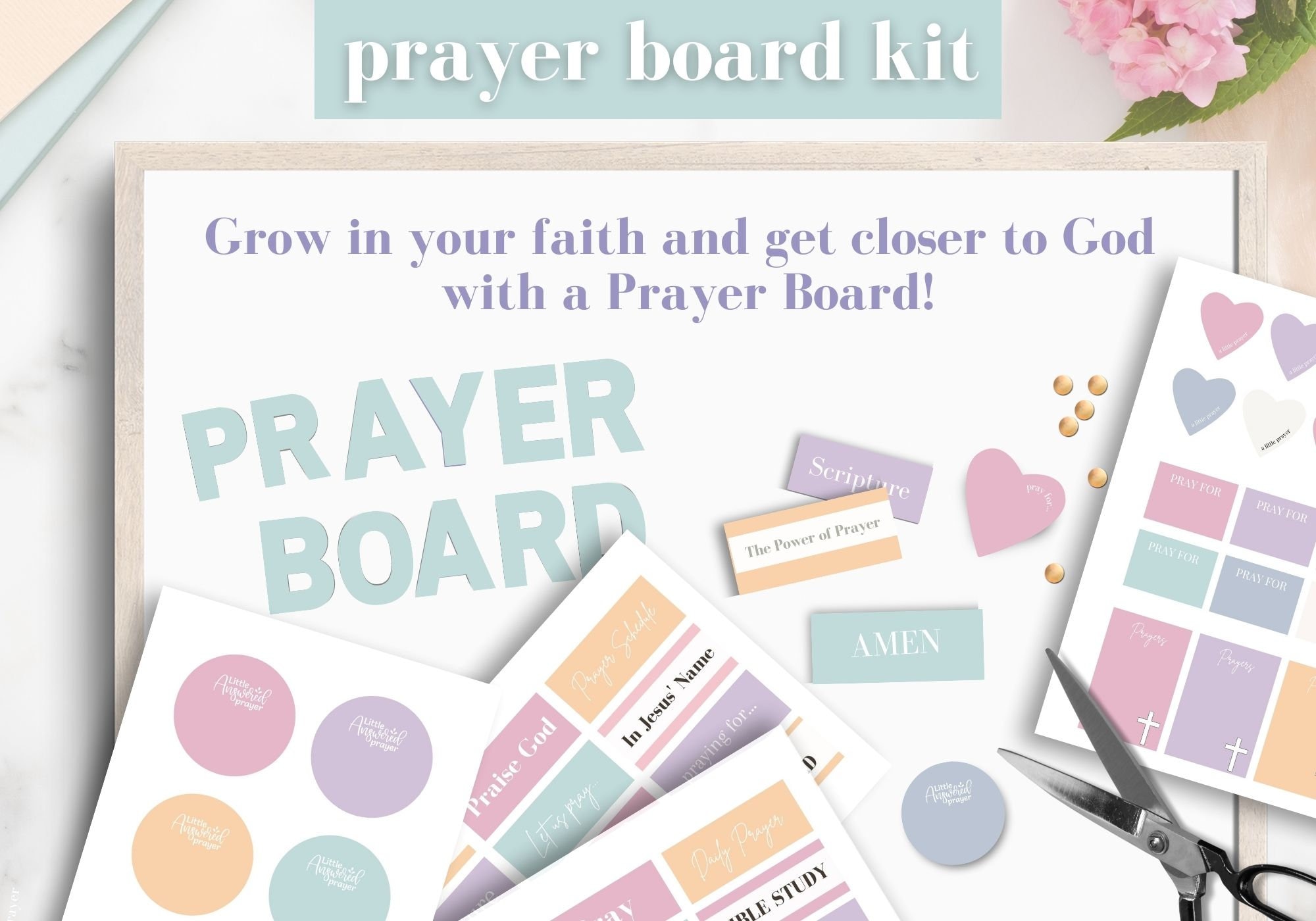 Prayer Board Kit Prayer Board Printable Daily Prayer Board - Etsy