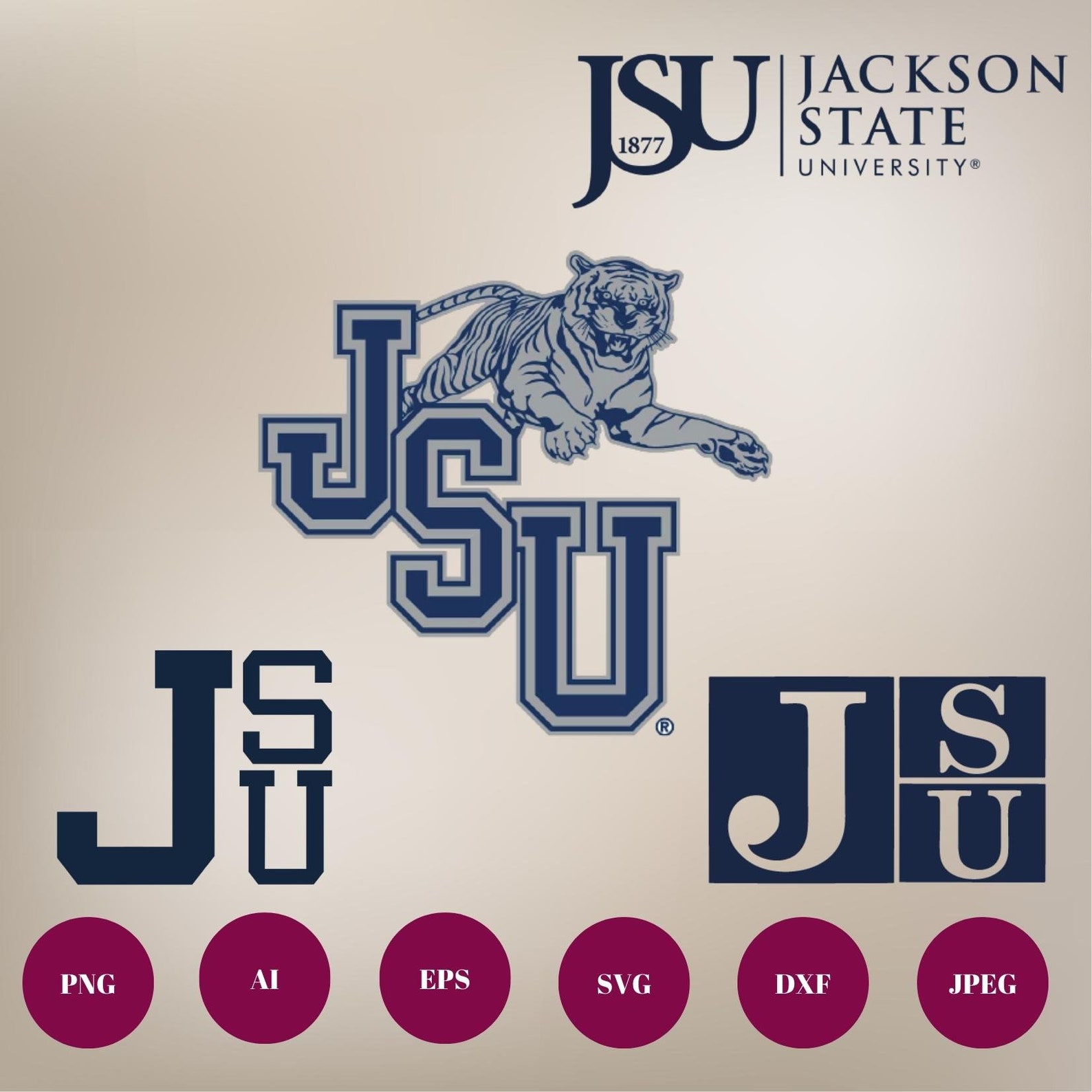 JSU SVG, Jackson State University SVG Png Dxf Eps - Etsy