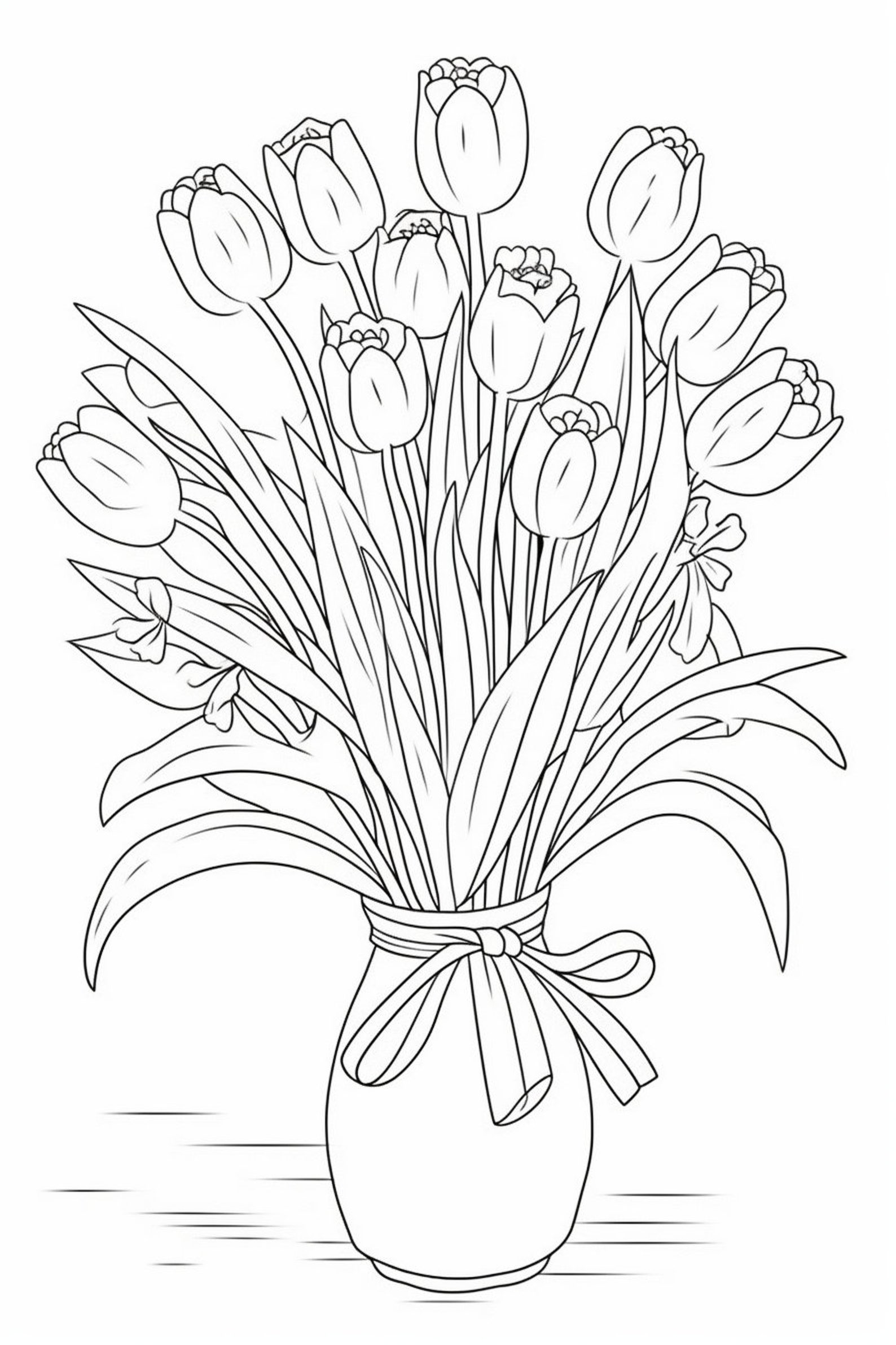 30 Flowers for Coloring Pages, Gift for Mom, Flower for Coloring Flower ...