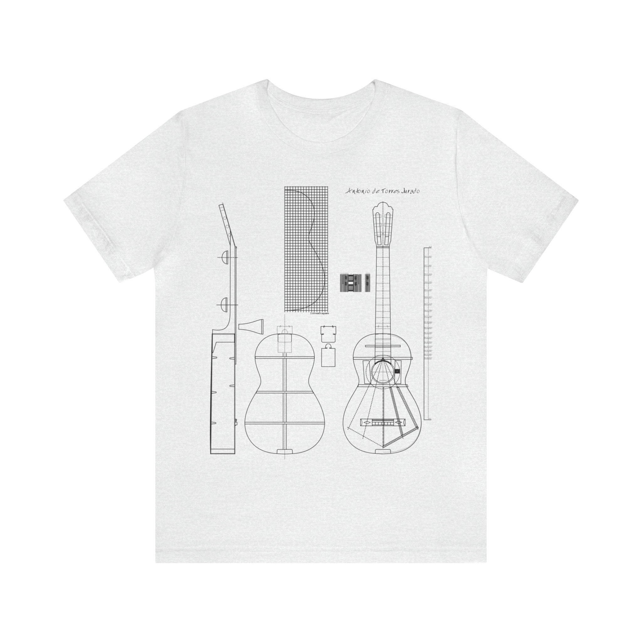 Classical Guitar Antonio de Torres Blueprint T-Shirt