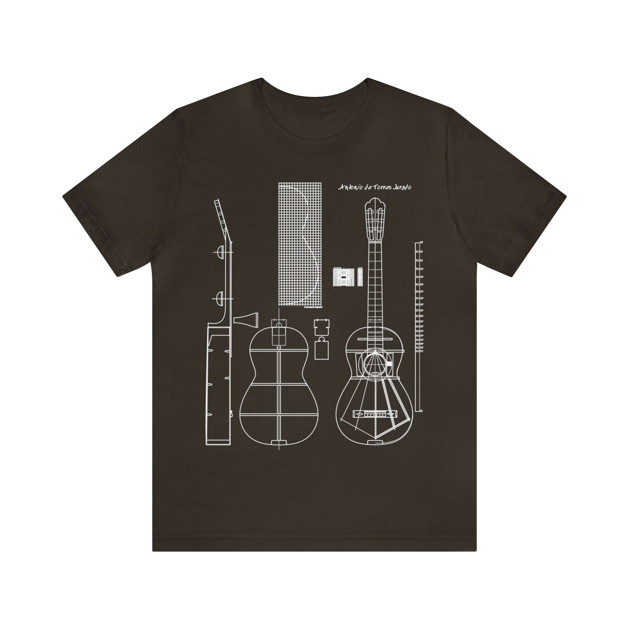 Classical Guitar Antonio de Torres Blueprint T-Shirt (w)