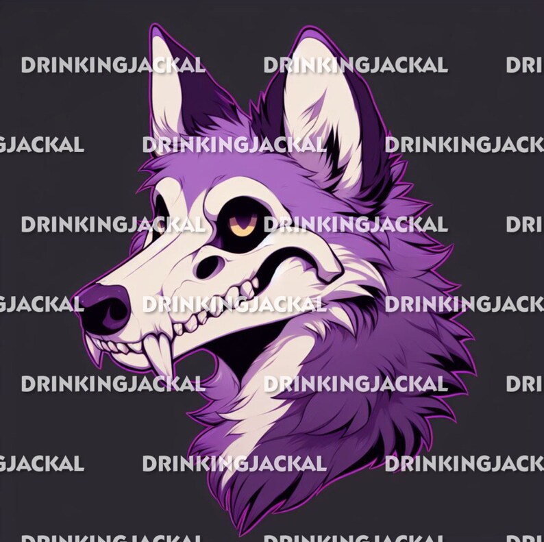 Skulldog Skullcat Furry Fursona Skullsona Skull Dopt With - Etsy