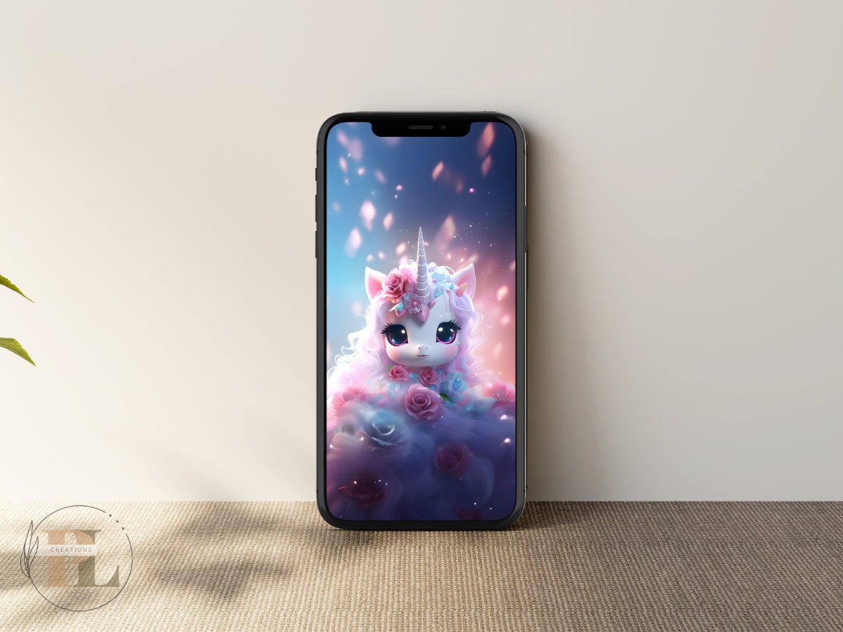 Unicorn Kawaii iPhone Wallpaper Unicorn Cute Phone Wallpaper Unicorn ...