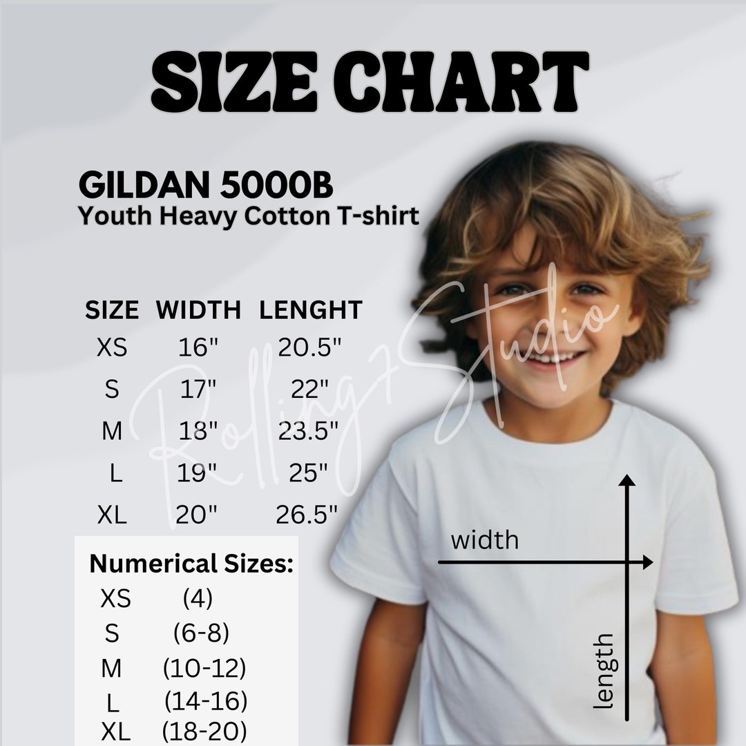 Gildan 5000b Size Chart