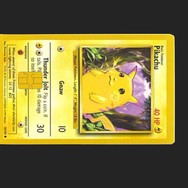 Pikachu Debit Card - Etsy