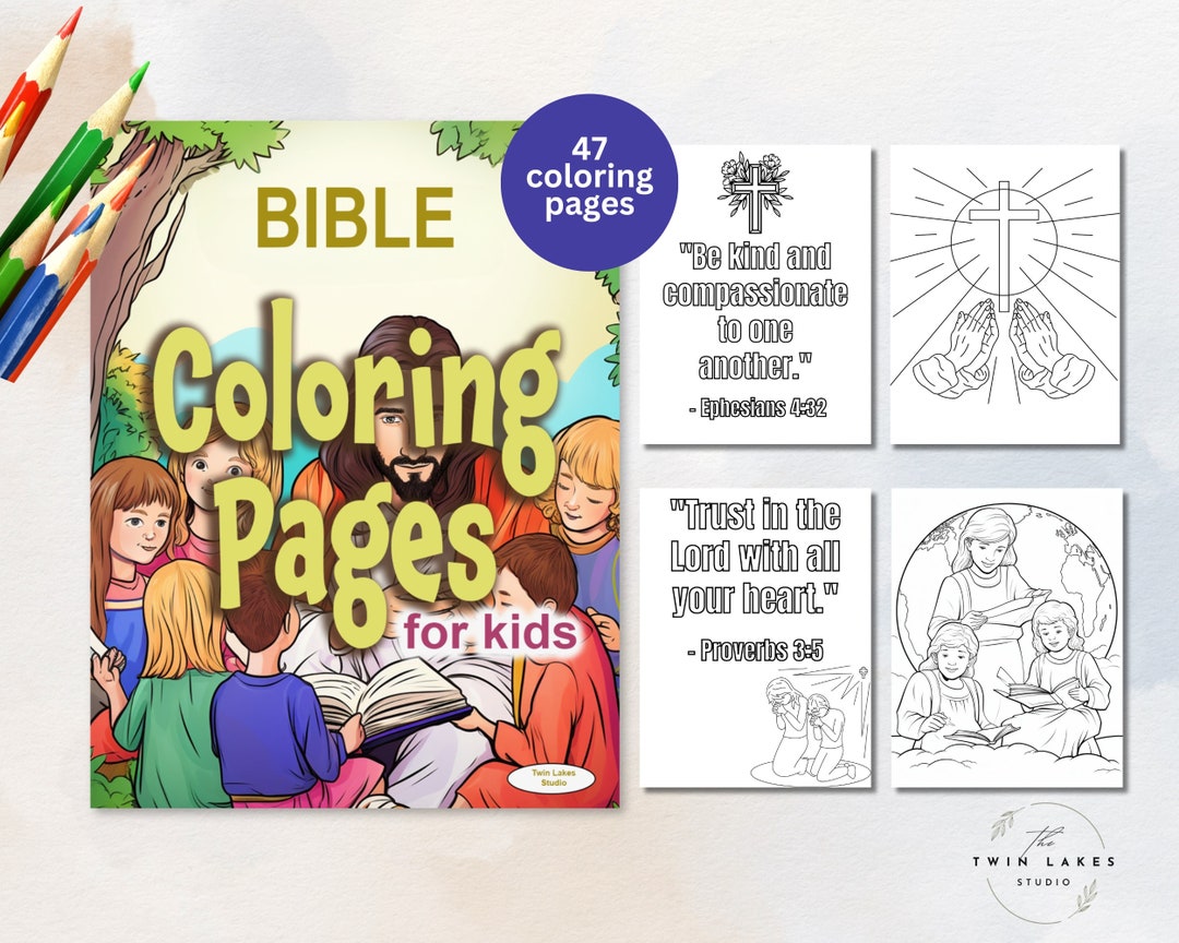 47 Holy Bible Coloring Pages for Kids, Printable Religious Coloring ...