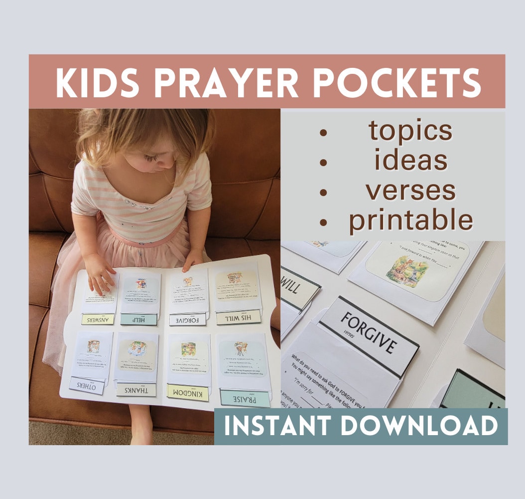 Prayer Cards for Kidsthe Lords Prayer Printableteach Kids to Praykids ...