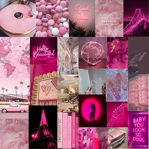 Boujee Aesthetic Wall Collage Kit Pink - Etsy