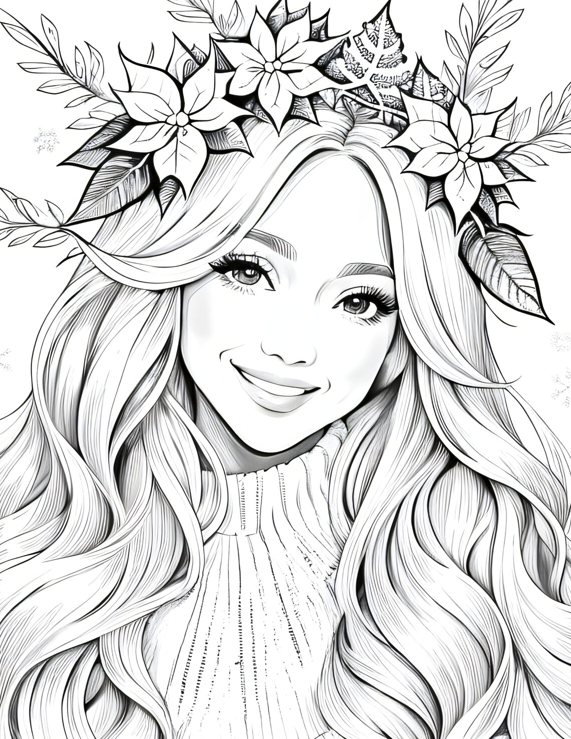 Winter Princess Coloring Pages - Etsy