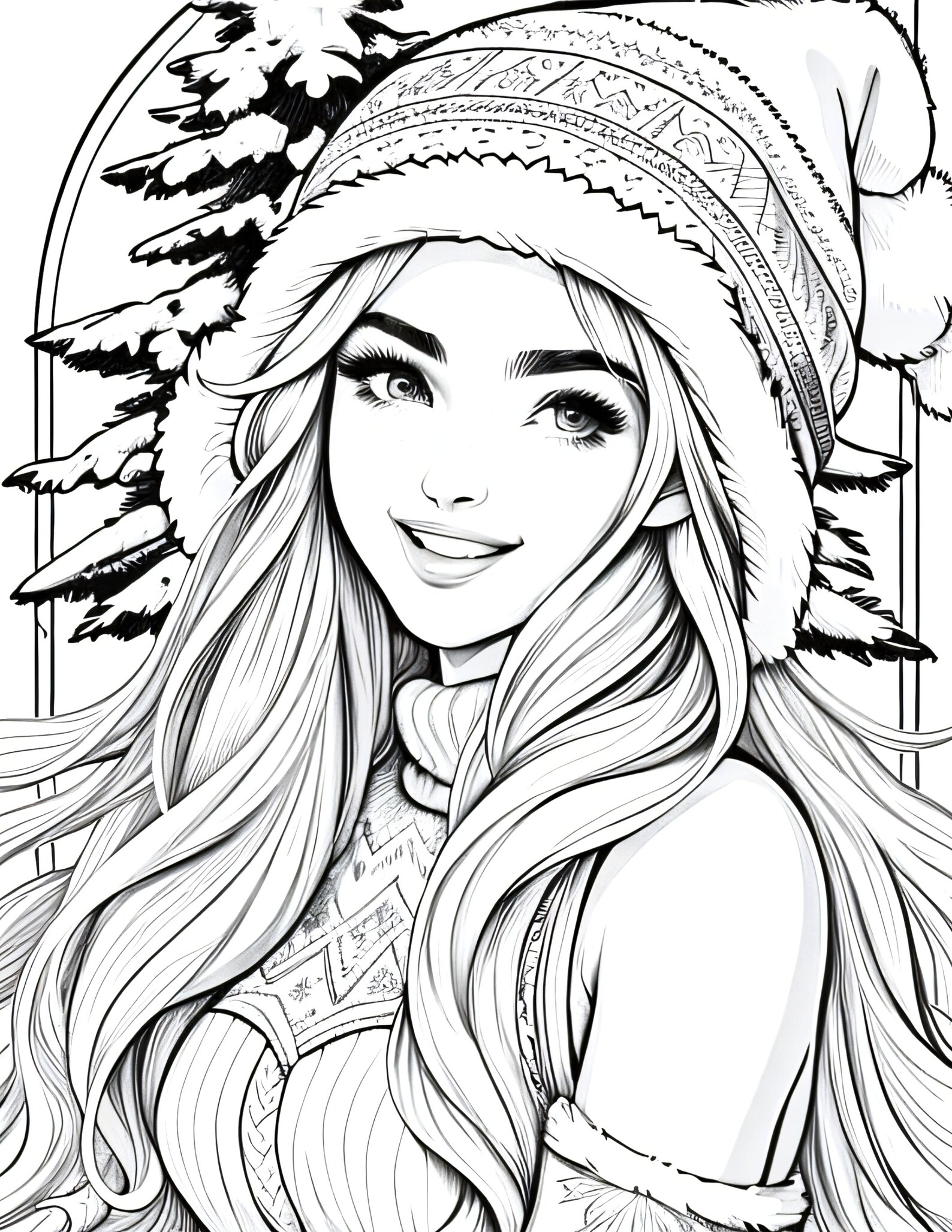 Winter Princess Coloring Pages - Etsy