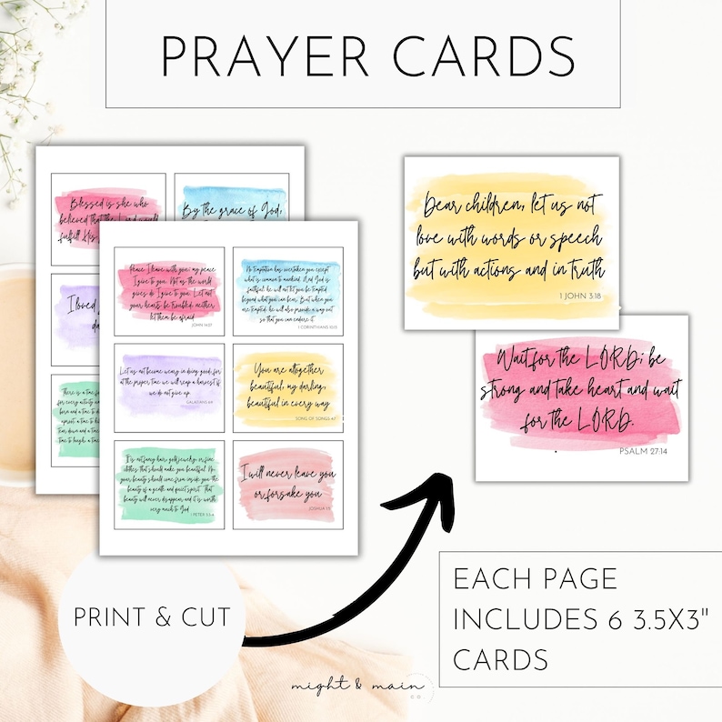 102 Inspirational Bible Verse Cards Prayer Board Cards Vision Board ...