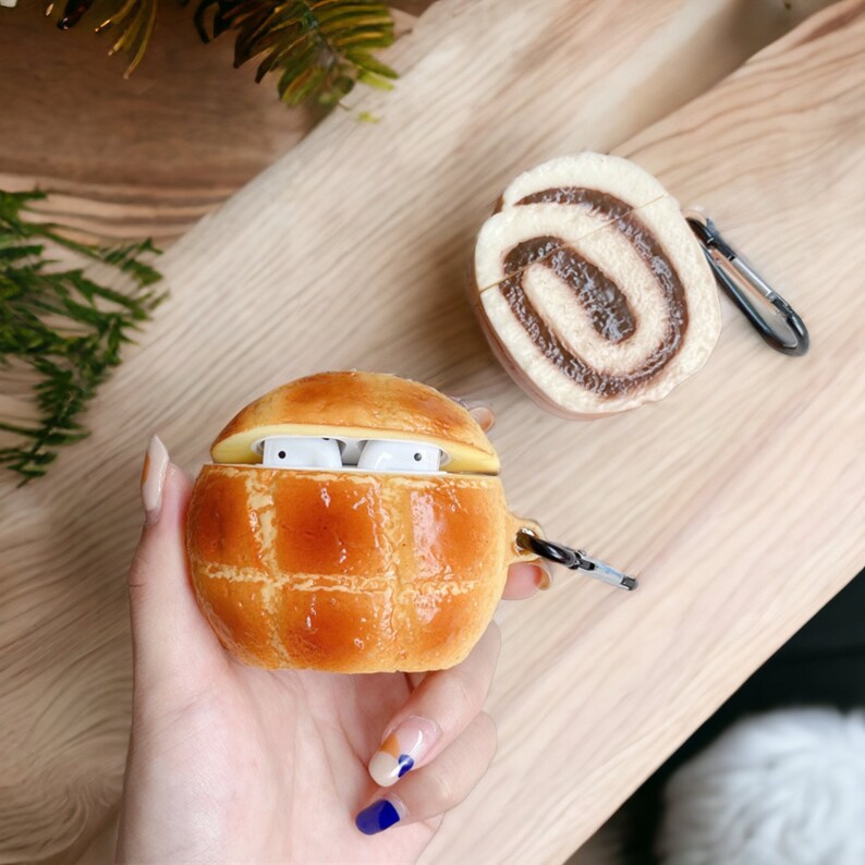 Bread AirPod Case Food Air Pods Pro Cover Cinnamon Roll - Etsy