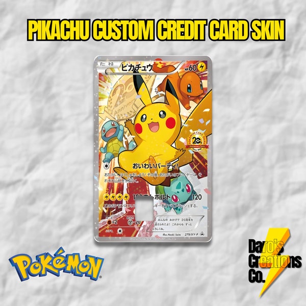 Credit Card Sticker Pikachu - Etsy