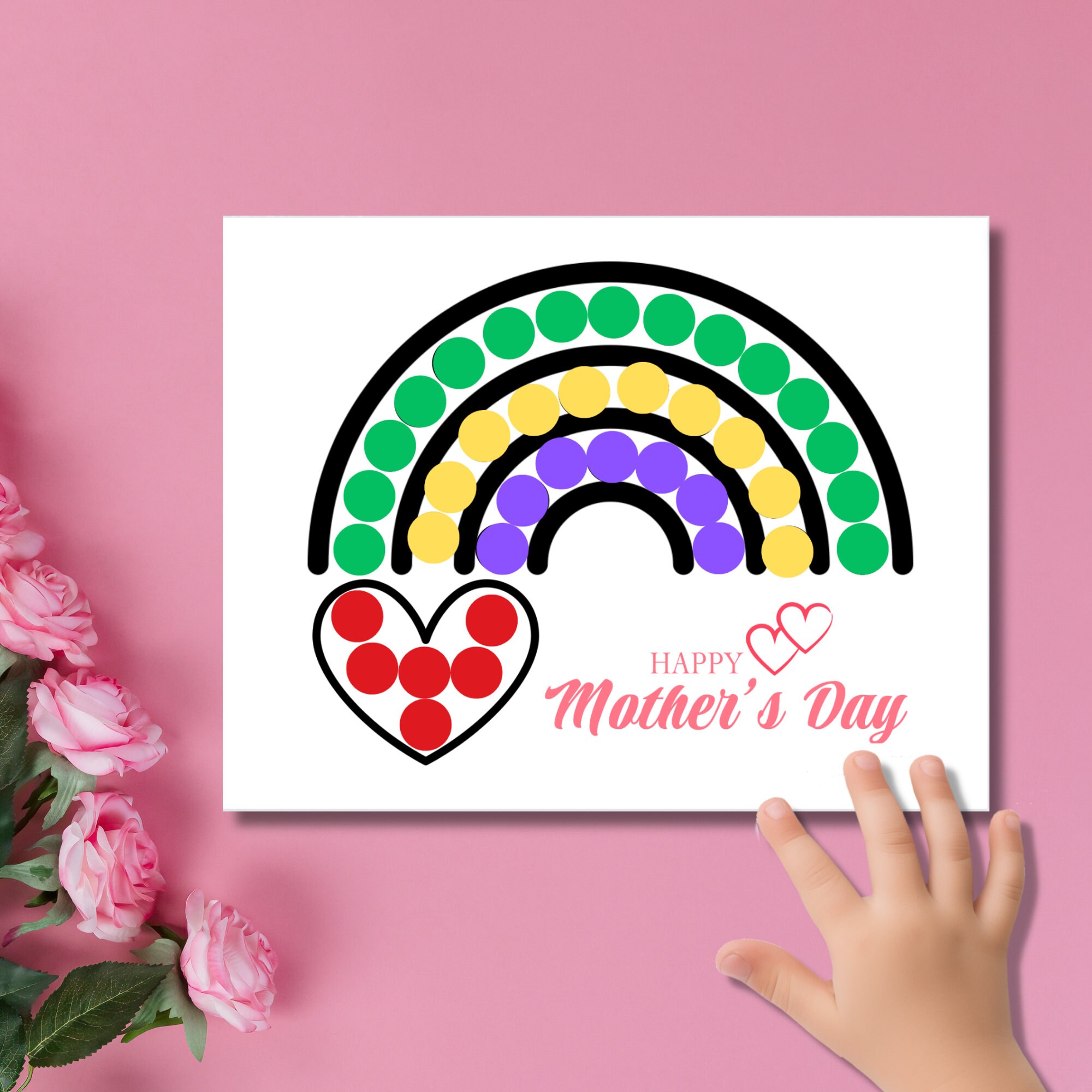 Mother's Day Dot Marker Rainbow Page for Preschoolers. Mother's Day ...