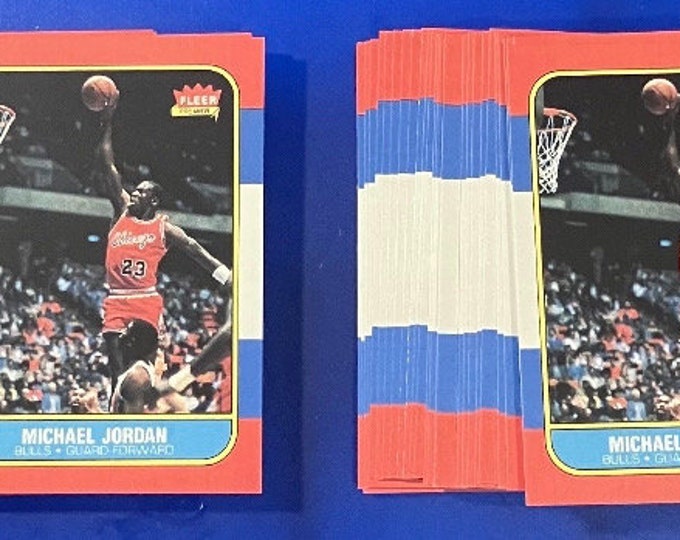 100 1986 Fleer Michael Jordan Rookie Reprints You Get 100 Cards - Etsy