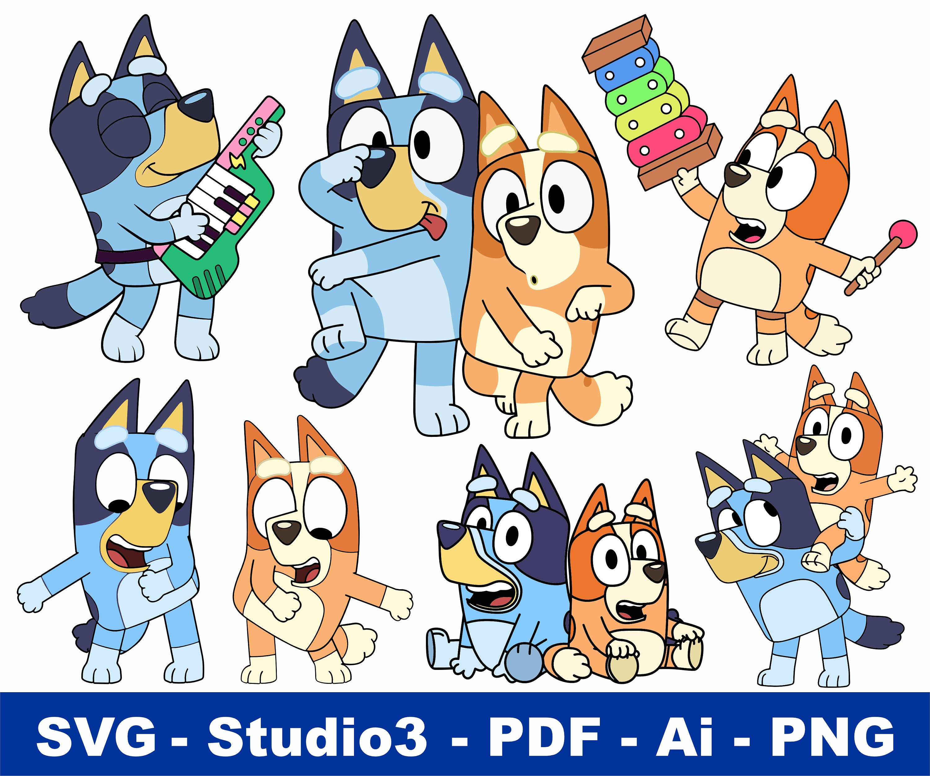 Bluey 8th Birthday Png, Bluey Png, Bluey And Bingo Png, Disney Png - I ...