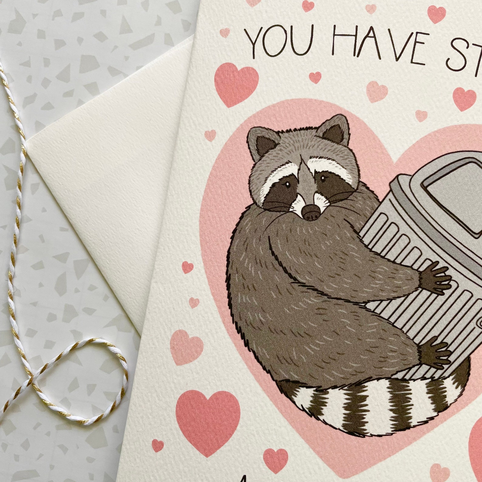 Raccoon Valentine. Valentine's Day. Love Card. Card for | Etsy