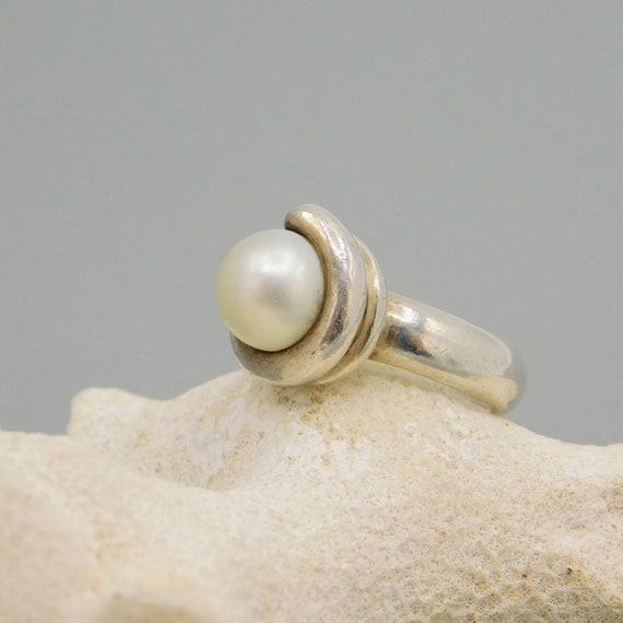 Sterling James Avery Pearl Ring, Retired James Av… - image 7