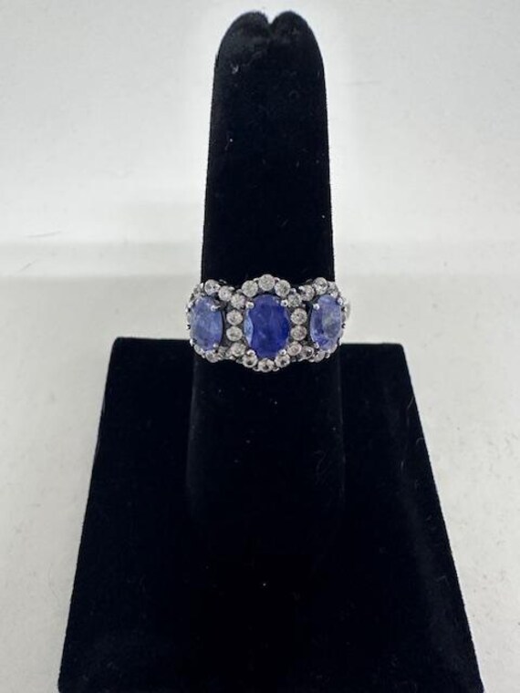 Vintage Style Sterling Silver Tanzanite Ring