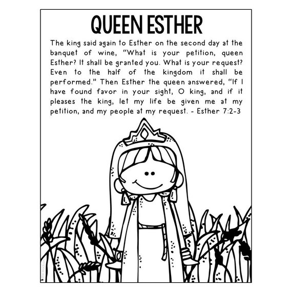 Queen Esther Coloring Page