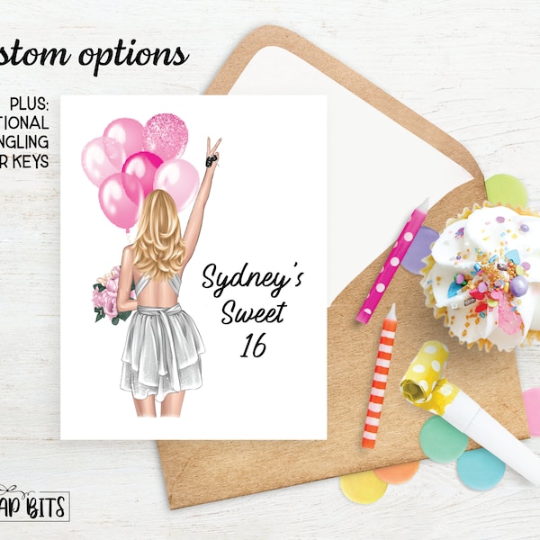 Sweet 16 Personalized Cards - Etsy