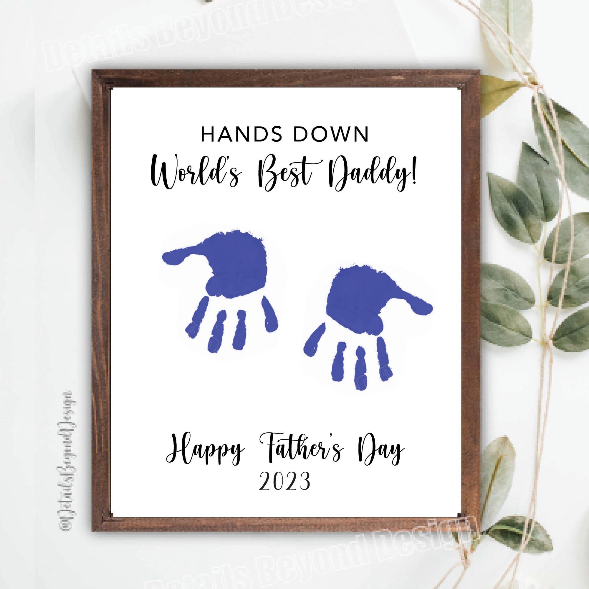 Free Hands Down Best Dad Printable (Handprint Craft For, 53% OFF