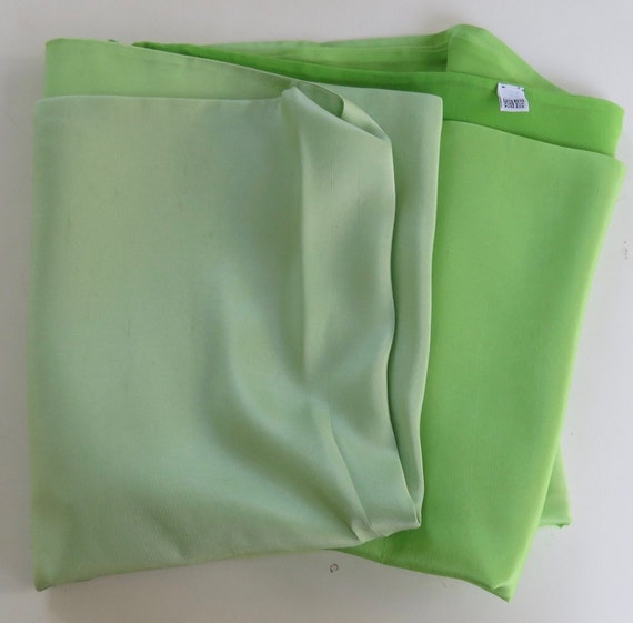 Green silk scarf spring green colors Shawl Wrap O… - image 2