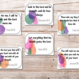 Set of 30 Printable Bible Verse Cards for Teens and Older Kids ...