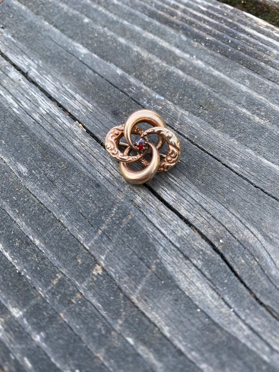 Victorian Love Knot brooch 10k rose gold