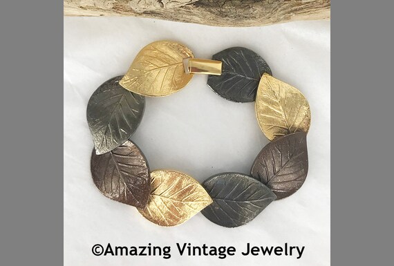 Sarah Coventry AUTUMN LEAVES Bracelet from 1983 *… - image 2